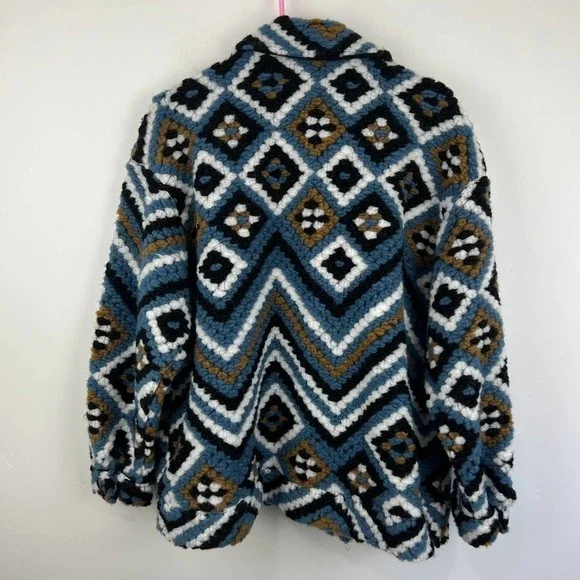 Zara Crochet Lapel Collar Toggle Chunky Oversized Jacket Womens Size: XS - Picture 6 of 9